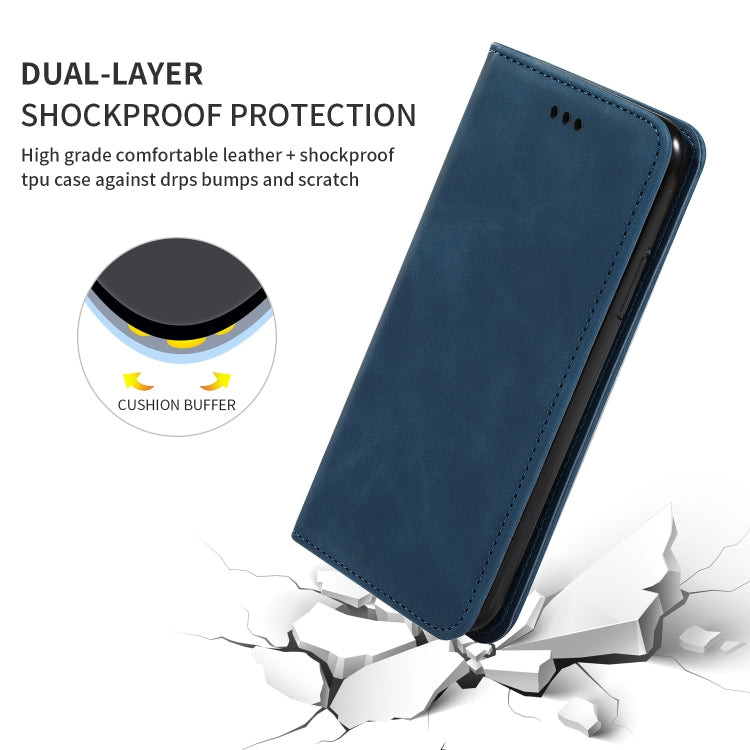Retro Skin Feel Business Custodia in Pelle Flip Orizzontale Magnetica per Samsung Galaxy A40