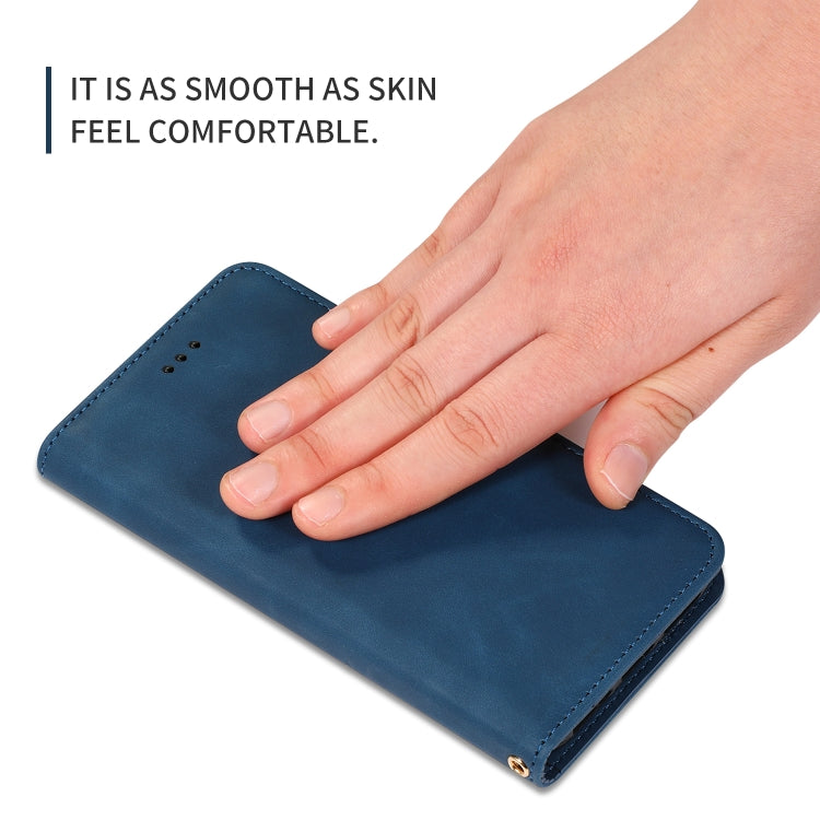 Retro Skin Feel Business Custodia in Pelle Flip Orizzontale Magnetica per Samsung Galaxy A40