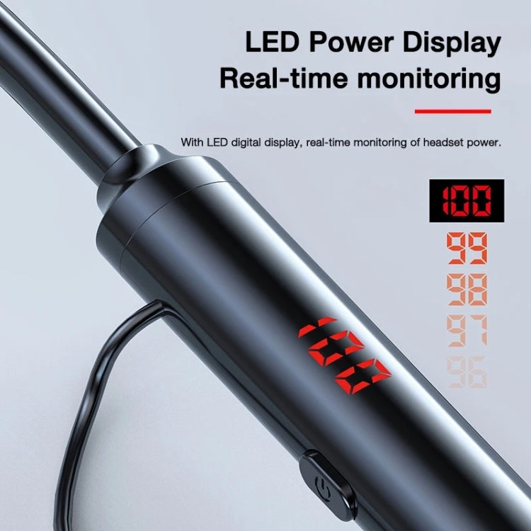 960 Cuffia stereo magnetica con fascia da collo con display a LED Supporto TF Card