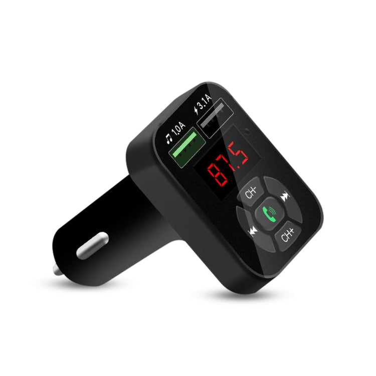 Trasmettitore FM per auto A9 Ricevitore audio wireless vivavoce Lettore MP3 Caricatore rapido doppio USB, A9