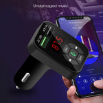Trasmettitore FM per auto A9 Ricevitore audio wireless vivavoce Lettore MP3 Caricatore rapido doppio USB, A9