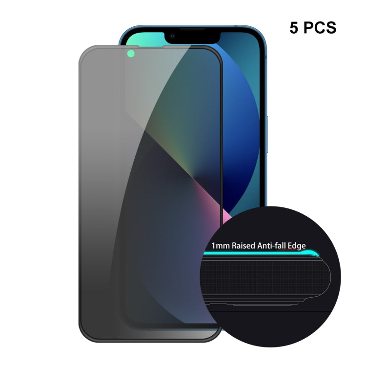 5 PCS ENKAY Hat-Prince Full Coverage Anti-drop Protezione per schermo Privacy Pellicola in vetro temperato anti-spia, For iPhone 13 mini(5pcs), For iPhone 13 / 13 Pro (5pcs), For iPhone 13 Pro Max(5pcs)