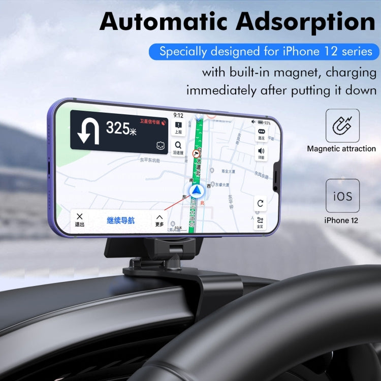 H-144B Porta cellulare universale per auto Porta segnale di stop magnetico Accessori per la decorazione interna del telefono cellulare, H-144B