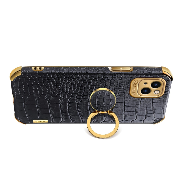Custodia in pelle con motivo coccodrillo in TPU elettrolitico con supporto per anello, For iPhone 13 Pro Max, For iPhone 13 Pro, For iPhone 13, For iPhone 13 mini