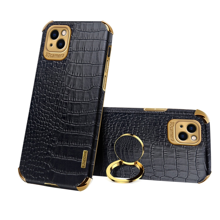 Custodia in pelle con motivo coccodrillo in TPU elettrolitico con supporto per anello, For iPhone 13 Pro Max, For iPhone 13 Pro, For iPhone 13, For iPhone 13 mini