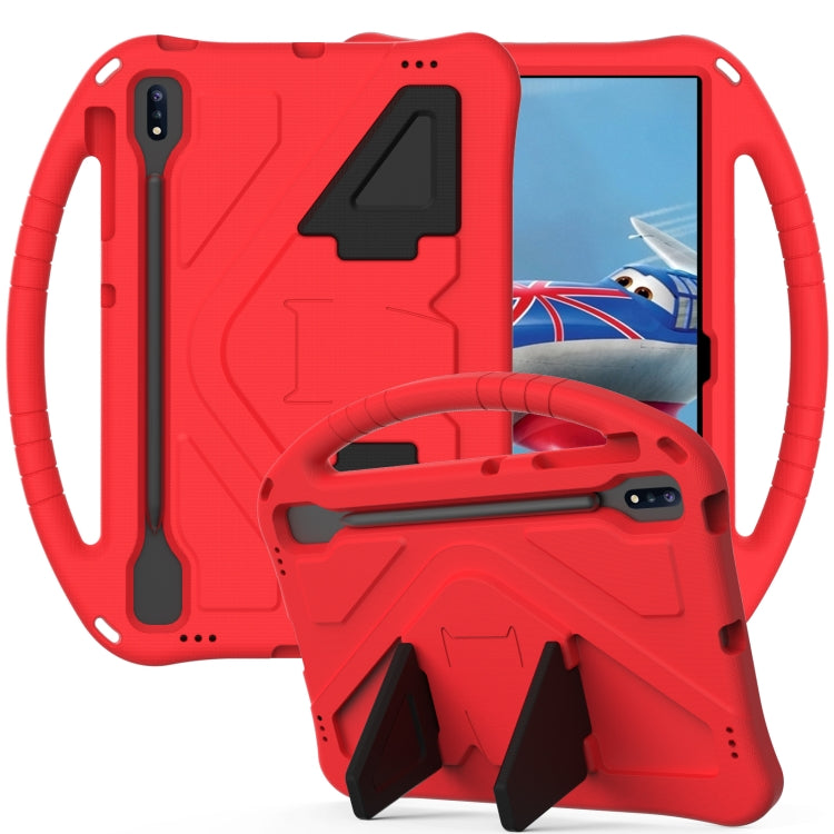 Guscio protettivo piatto anti caduta in EVA con supporto, For Sumsung Galaxy S7 FE T730 / T736, For Samsung Galaxy Tab S8+ / Tab S8 Plus /  Tab S7 FE / Tab S7+ T970/T975/T976