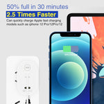 Caricabatterie rapido PD / Type-C a doppia porta da 40 W per serie iPhone / iPad, spina europea, EU Plug