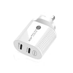 Caricabatterie rapido PD / Type-C a doppia porta da 40 W per serie iPhone / iPad, spina UK, UK Plug