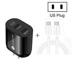 Caricabatterie rapido PD 40W doppia porta USB-C con cavo Type-C