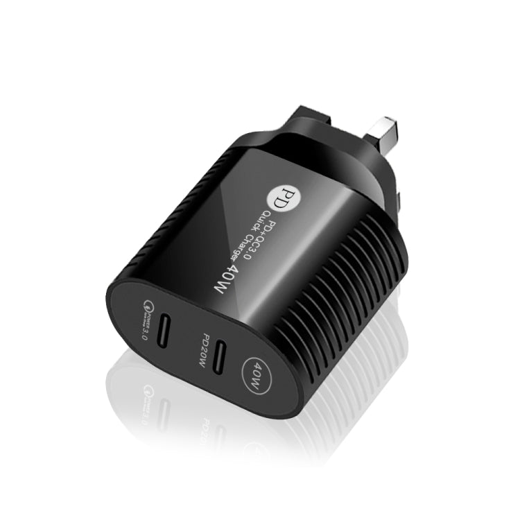 Caricabatterie rapido PD 40W doppia porta USB-C con cavo Type-C