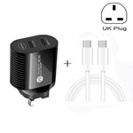 Caricabatterie rapido PD 40W doppia porta USB-C con cavo Type-C