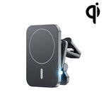 W-987 Staffa di uscita dell'aria per auto per caricabatterie wireless da 15 W con aspirazione magnetica per iPhone serie 12 e altri smartphone, W-987
