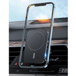 W-987 Staffa di uscita dell'aria per auto per caricabatterie wireless da 15 W con aspirazione magnetica per iPhone serie 12 e altri smartphone, W-987