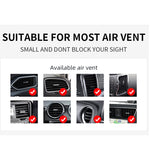 W-987 Staffa di uscita dell'aria per auto per caricabatterie wireless da 15 W con aspirazione magnetica per iPhone serie 12 e altri smartphone, W-987