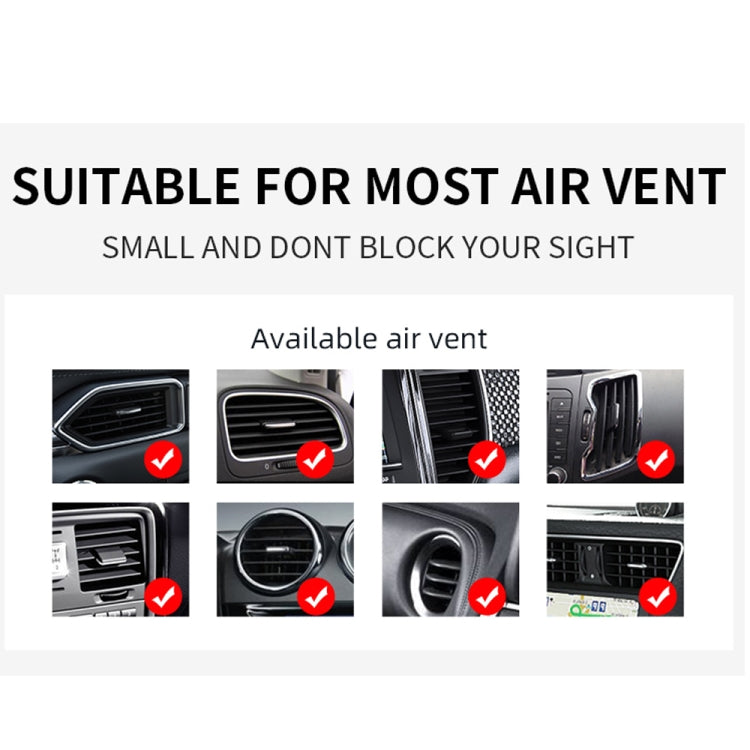 W-987 Staffa di uscita dell'aria per auto per caricabatterie wireless da 15 W con aspirazione magnetica per iPhone serie 12 e altri smartphone, W-987
