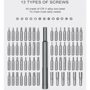 A63 63 in 1 Screwdriver Set Computer Tablet Cellphone Disassembly and Maintenance Tool, A63 63 in 1