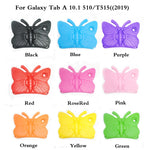 Custodia protettiva a prova di caduta per bambini in EVA con staffa a farfalla, For Galaxy Tab A 10.9 2019 T510 / T515