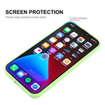 Hat-Prince ENKAY Custodia protettiva antiurto in silicone liquido Cover protettiva anticaduta + proteggi schermo in vetro temperato 9H per iPhone 13