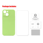 Hat-Prince ENKAY Custodia protettiva antiurto in silicone liquido Cover protettiva anticaduta + proteggi schermo in vetro temperato 9H per iPhone 13