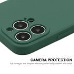 Hat-Prince ENKAY Custodia protettiva antiurto in silicone liquido Cover protettiva anticaduta + Pellicola protettiva in vetro temperato a copertura totale per iPhone 13 Pro, For iPhone 13 Pro