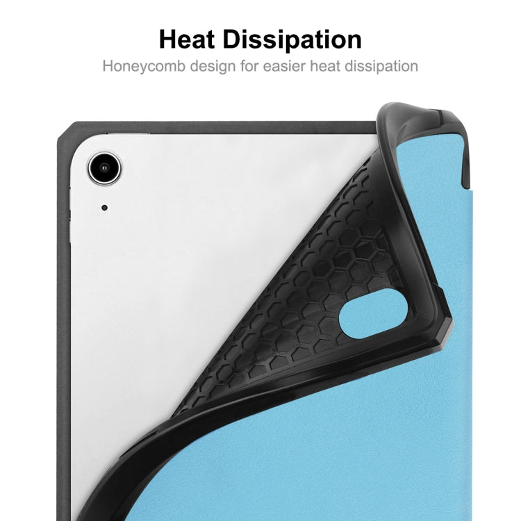 Custodia in pelle ENKAY Custer Texture Flip orizzontale PU + TPU con supporto a tre pieghe e funzione Sleep / Wake-up e portapenne per iPad mini 6 2021, For iPad mini 6 2021