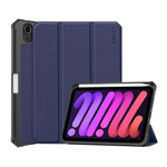 Custodia in pelle ENKAY Custer Texture Flip orizzontale PU + TPU con supporto a tre pieghe e funzione Sleep / Wake-up e portapenne per iPad mini 6 2021, For iPad mini 6 2021