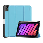 Custodia in pelle ENKAY Custer Texture Flip orizzontale PU + TPU con supporto a tre pieghe e funzione Sleep / Wake-up e portapenne per iPad mini 6 2021, For iPad mini 6 2021