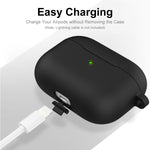 ENKAY Hat-Prince Custodia protettiva in silicone ispessito Custodia antiurto con portachiavi per Apple AirPods Pro 2 2021