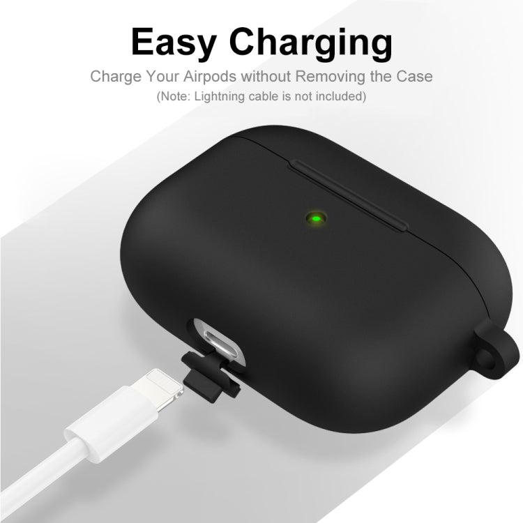 ENKAY Hat-Prince Custodia protettiva in silicone ispessito Custodia antiurto con portachiavi per Apple AirPods Pro 2 2021