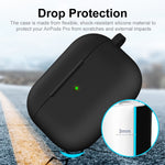 ENKAY Hat-Prince Custodia protettiva in silicone ispessito Custodia antiurto con portachiavi per Apple AirPods Pro 2 2021
