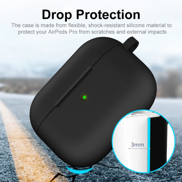 ENKAY Hat-Prince Custodia protettiva in silicone ispessito Custodia antiurto con portachiavi per Apple AirPods Pro 2 2021