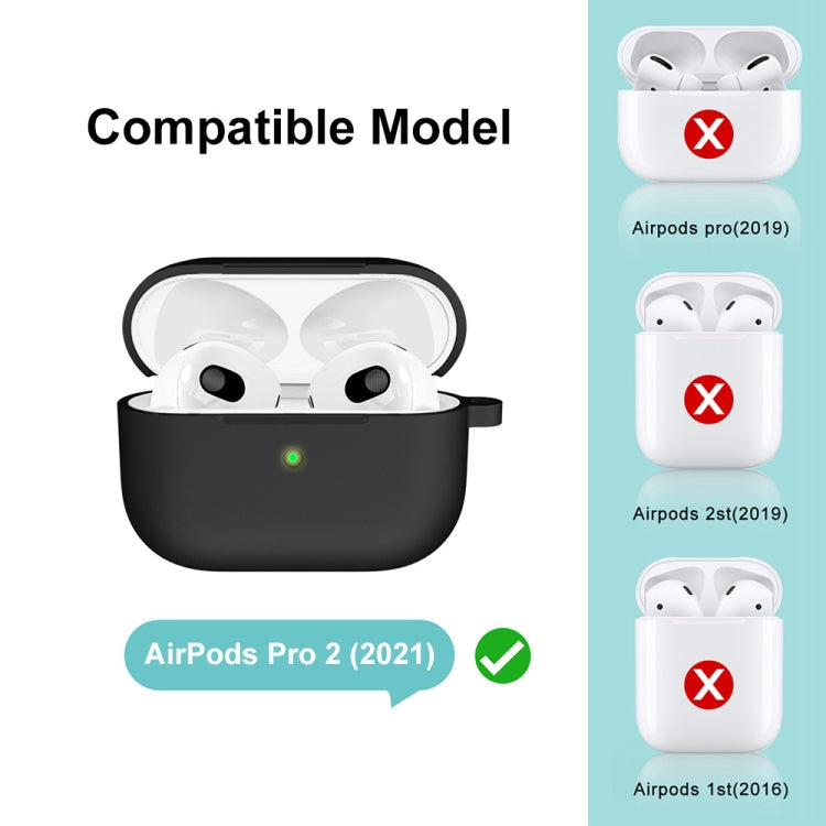 ENKAY Hat-Prince Custodia protettiva in silicone ispessito Custodia antiurto con portachiavi per Apple AirPods Pro 2 2021