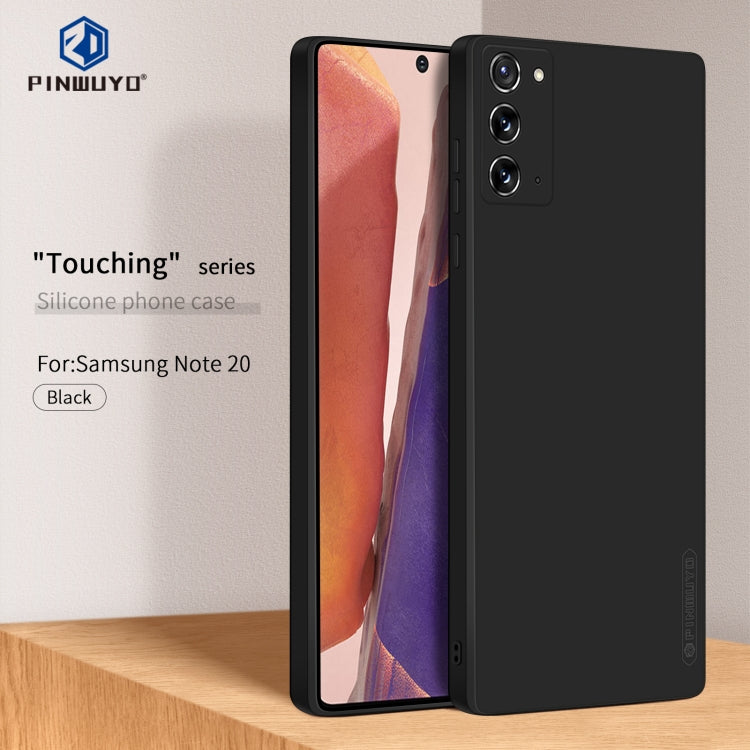 Custodia antiurto in TPU in silicone liquido serie Touching PINWUYO, For Samsung Galaxy Note20, For Samsung Galaxy Note20 Ultra