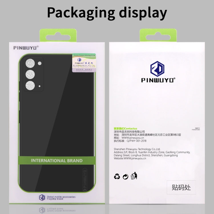 Custodia antiurto in TPU in silicone liquido serie Touching PINWUYO, For Samsung Galaxy Note20, For Samsung Galaxy Note20 Ultra