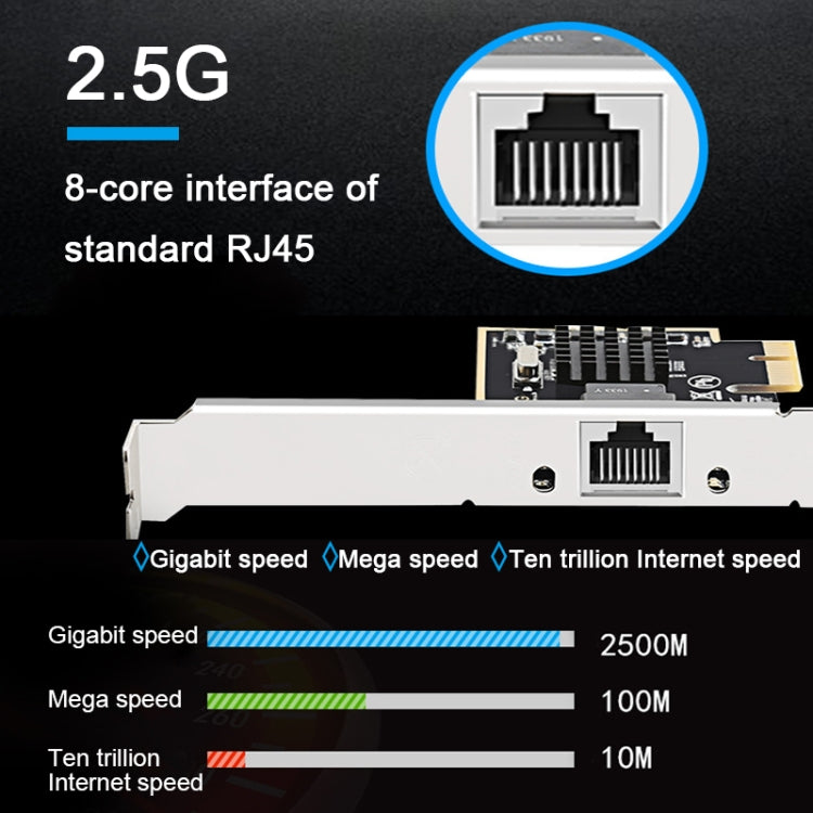 Scheda LAN da gioco PCI-E da 2,5 G PCI-E RTL8125 RJ45 Gigabit da 2500 Mbps