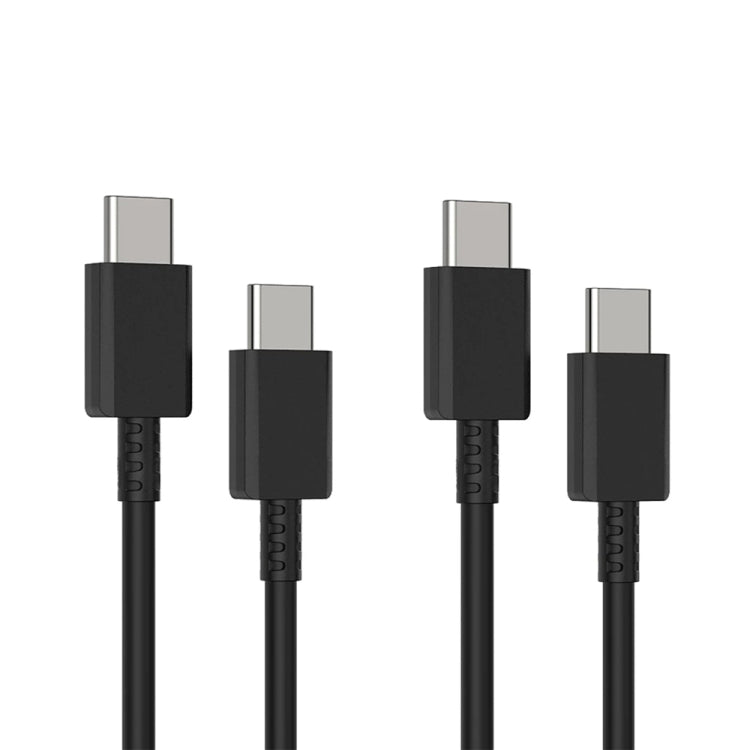 XJ-69 2 PCS 1m 3A USB-C / Tipo-C a Tipo-C TPU Cavo dati di sincronizzazione ricarica per telefono cellulare, 2 PCS