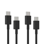 XJ-69 2 PCS 1m 3A USB-C / Tipo-C a Tipo-C TPU Cavo dati di sincronizzazione ricarica per telefono cellulare, 2 PCS