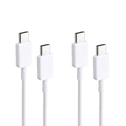 XJ-69 2 PCS 1m 3A USB-C / Tipo-C a Tipo-C TPU Cavo dati di sincronizzazione ricarica per telefono cellulare, 2 PCS