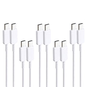XJ-69 5 PCS 1m 3A USB-C / Tipo-C a Tipo-C TPU Cavo dati di sincronizzazione ricarica per telefono cellulare, 5 PCS