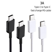 XJ-69 5 PCS 1m 3A USB-C / Tipo-C a Tipo-C TPU Cavo dati di sincronizzazione ricarica per telefono cellulare, 5 PCS