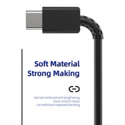 XJ-69 5 PCS 1m 3A USB-C / Tipo-C a Tipo-C TPU Cavo dati di sincronizzazione ricarica per telefono cellulare, 5 PCS