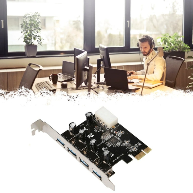 Adattatore Pci-E per scheda di espansione Pci Express USB 3.0 a 4 porte