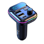 Trasmettitore FM per lettore MP3 per auto T70 con caricatore mobile per auto USB Bluetooth QC3.0 Carica rapida U Disk Music Player Modulatore FM, T70