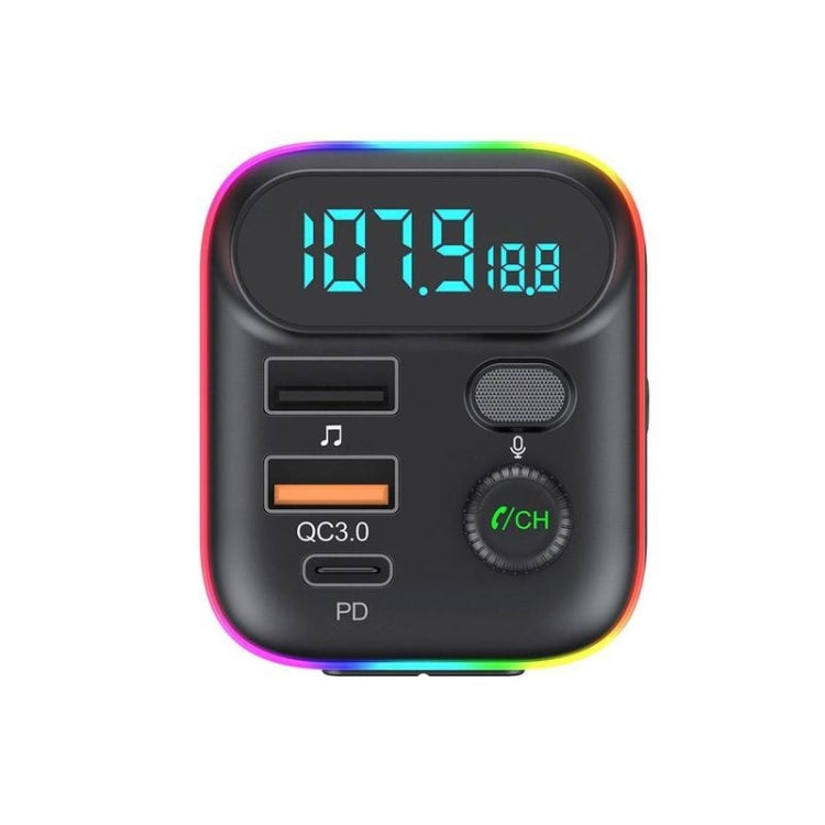 Trasmettitore FM per lettore MP3 per auto T70 con caricatore mobile per auto USB Bluetooth QC3.0 Carica rapida U Disk Music Player Modulatore FM, T70