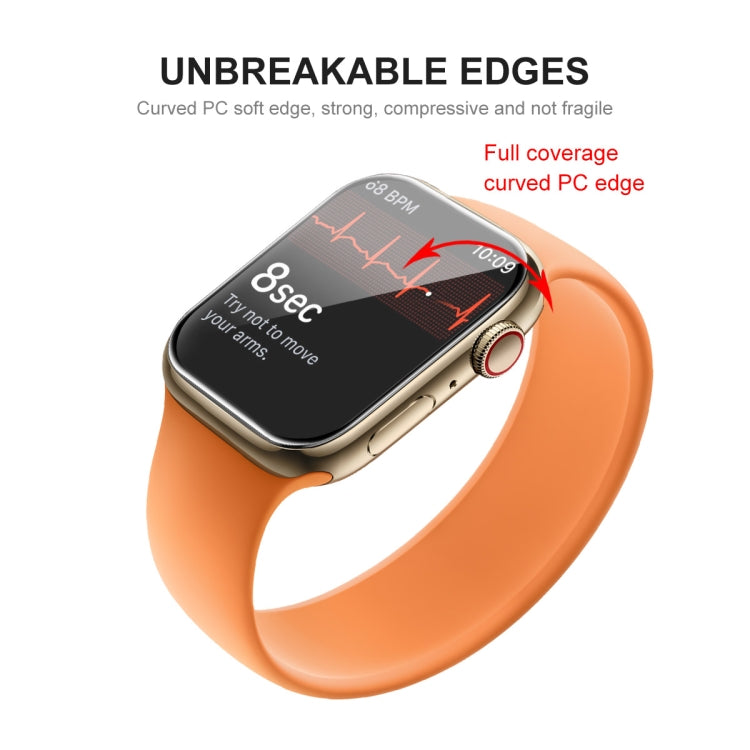 ENKAY Hat-Prince Cornice per PC + Pellicola proteggi schermo PMMA HD a copertura totale per Apple Watch Series 7 45mm