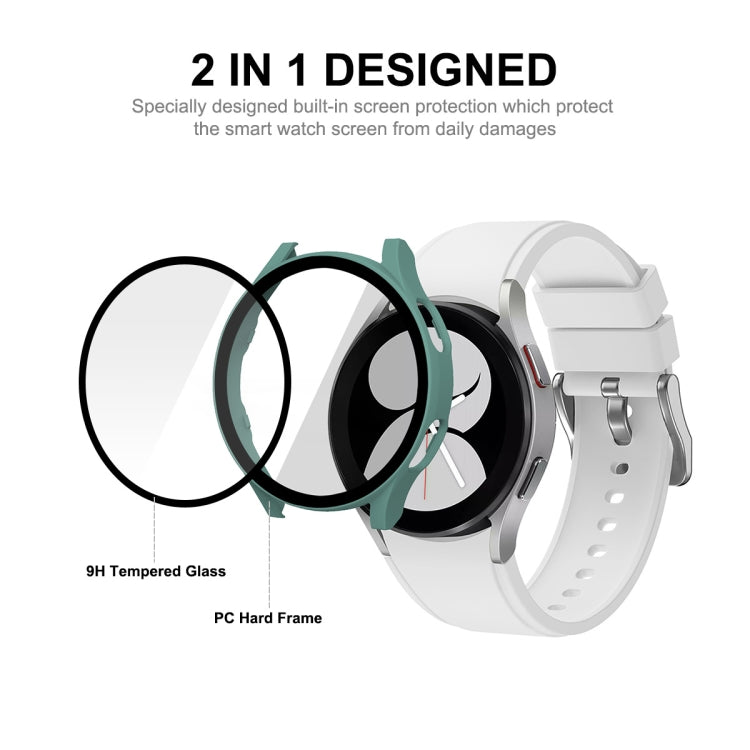 ENKAY Hat-Prince Full Coverage PC Frame + Custodia composita protettiva in vetro temperato per Samsung Galaxy Watch4 40mm