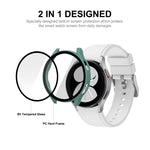 ENKAY Hat-Prince Full Coverage PC Frame + Custodia composita protettiva in vetro temperato per Samsung Galaxy Watch4 44mm