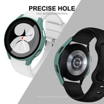 ENKAY Hat-Prince Full Coverage PC Frame + Custodia composita protettiva in vetro temperato per Samsung Galaxy Watch4 44mm