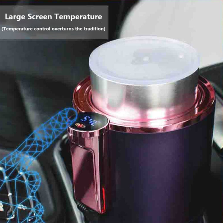 2-in-1 Smart Car Cup Cooler Riscaldatore da viaggio per esterni Mini frigorifero portatile per auto 12V Raffreddamento Riscaldamento Tazza e portabevande