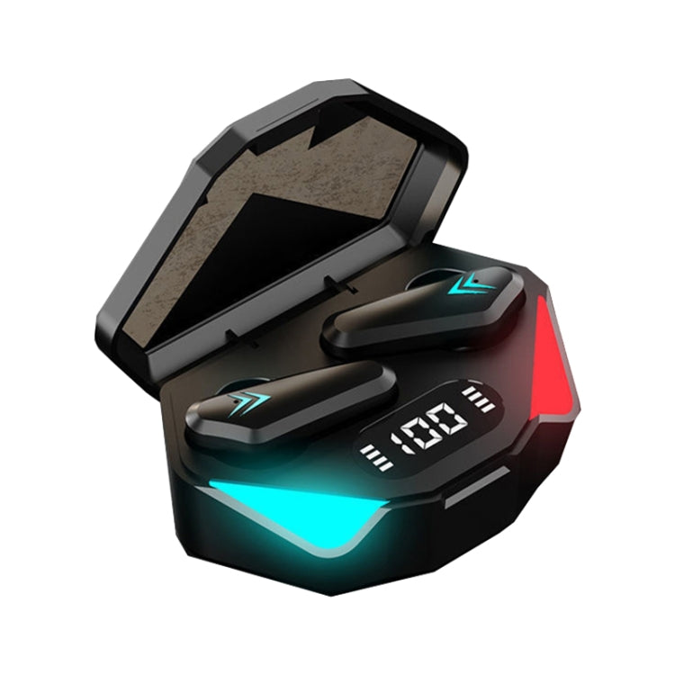 TWS-Y04 Bluetooth 5.0 TWS Binaural True Stereo Touch Control Auricolare da gioco con custodia di ricarica a LED